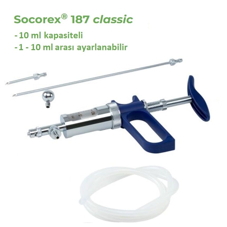 Socorex Otomatik Enjektör 10 ml. Hortumlu Model 187.2
