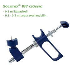 Socorex Otomatik Enjektör 0.5 ml. Şişe Adaptörlü Model 187.1
