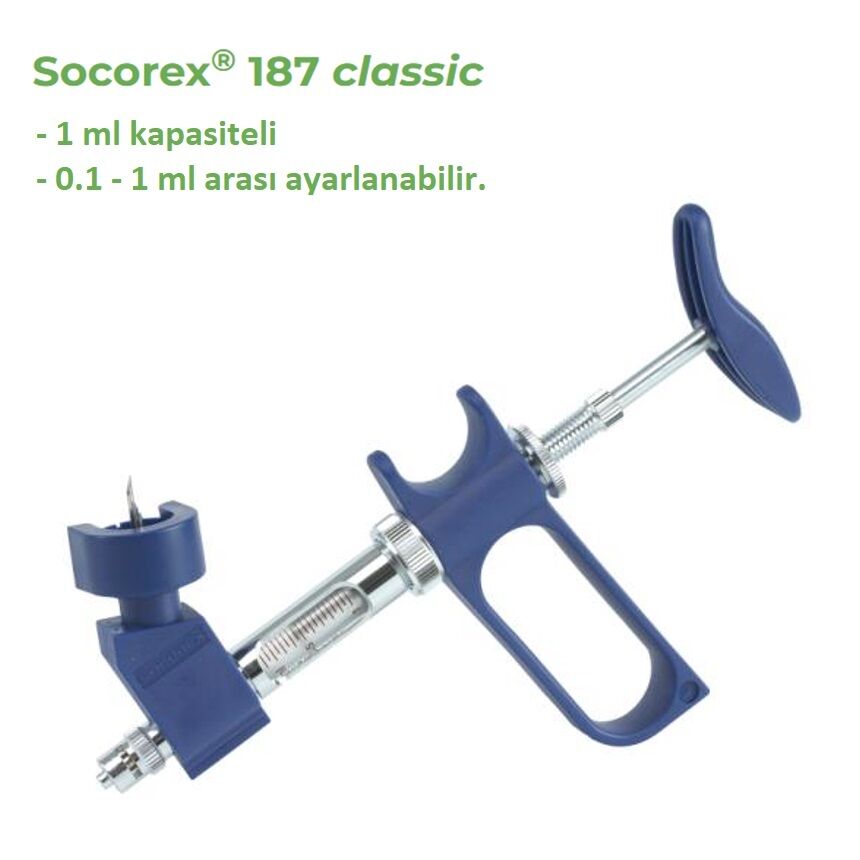 Socorex Otomatik Enjektör 1 ml. Şişe Adaptörlü Model 187.1