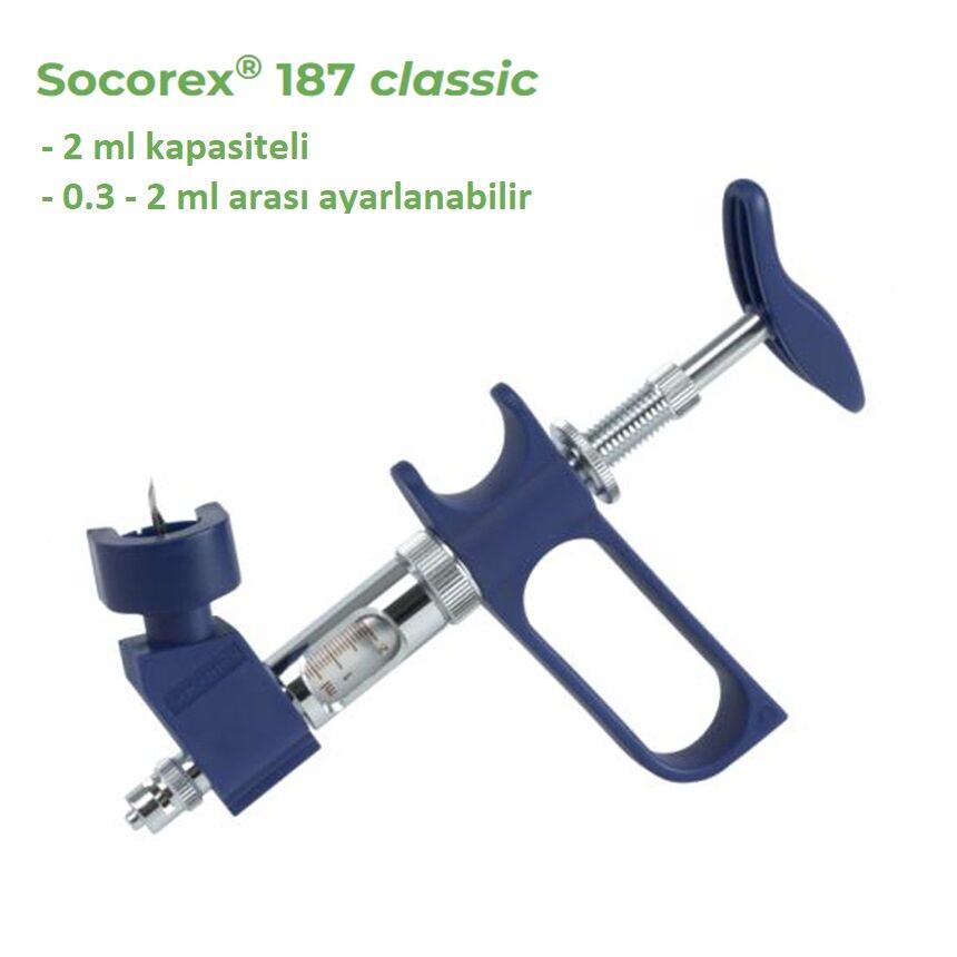 Socorex Otomatik Enjektör 2 ml. Şişe Adaptörlü Model 187.1
