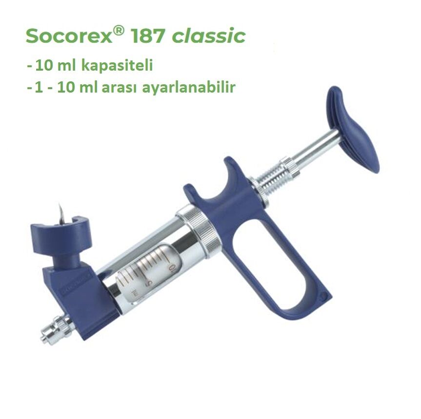 Socorex Otomatik Enjektör 10 ml. Şişe Adaptörlü Model 187.1