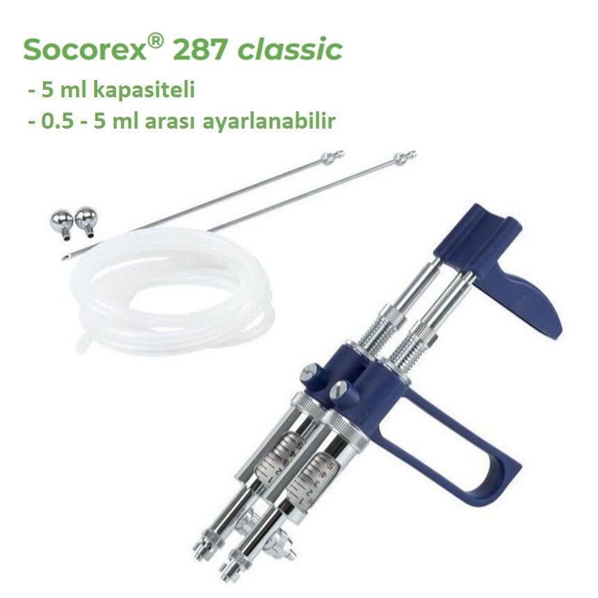 Socorex Otomatik Enjektör 5 ml. İkili - Twin Model 287.2