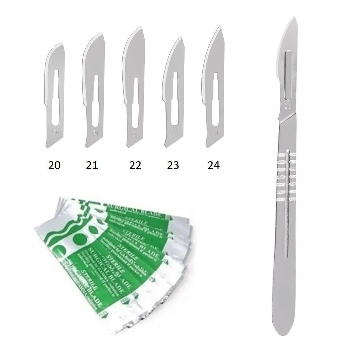 Bistüri Seti ( 25 Adet Ucu İle Birlikte ) Karışık