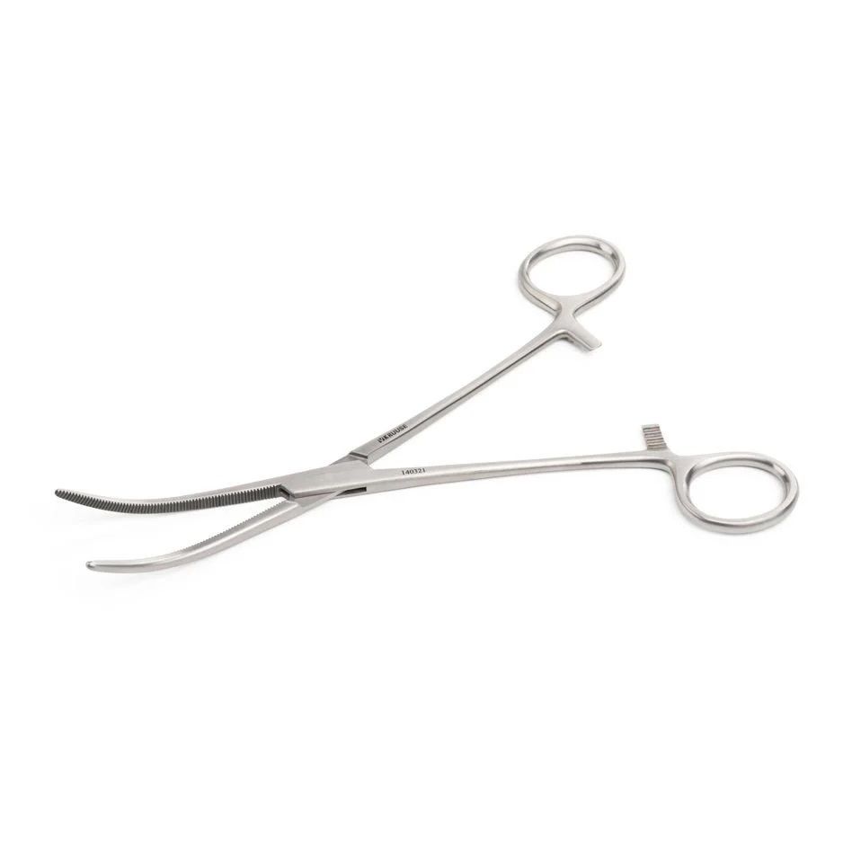 Kruuse Hemostatik Pens. 20 cm / 7.9, Eğri (Kavisli Model)