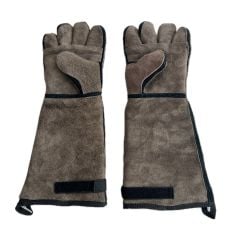 Kedi Tutma Eldiveni. Diş Geçirmez. Komple Deri. 45 cm