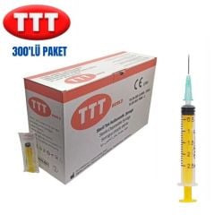 TTT Plastik Enjektör. 2 ml. Contalı. 21G Yeşil Kısa İğneli ( 300 Adet)
