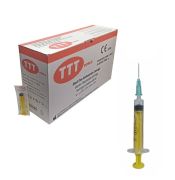 TTT Plastik Enjektör. 5 ml. Contalı. 21G Yeşil Kısa İğneli. 1 Koli ( 2000 Adet )