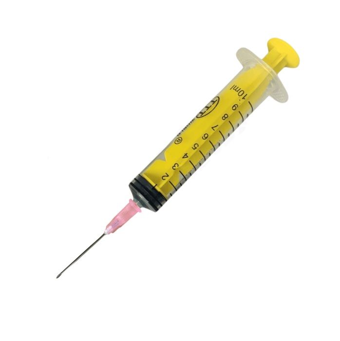 TTT Plastik Enjektör. 10 ml. Contalı. 18G Pembe İğneli