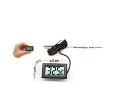 Termometre. Dijital. Problu. Panel Tip. Siyah. 5 Metre Kablolu