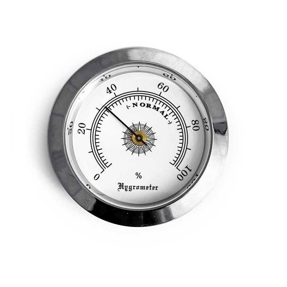 Nem Ölçer Higrometre. Analog. Metal Çerçeve. Gri-Beyaz. 50 mm