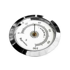 Nem Ölçer Higrometre. Analog. Metal Çerçeve. Gri-Beyaz. 50 mm