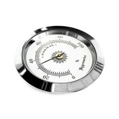 Nem Ölçer Higrometre. Analog. Metal Çerçeve. Gri-Beyaz. 50 mm