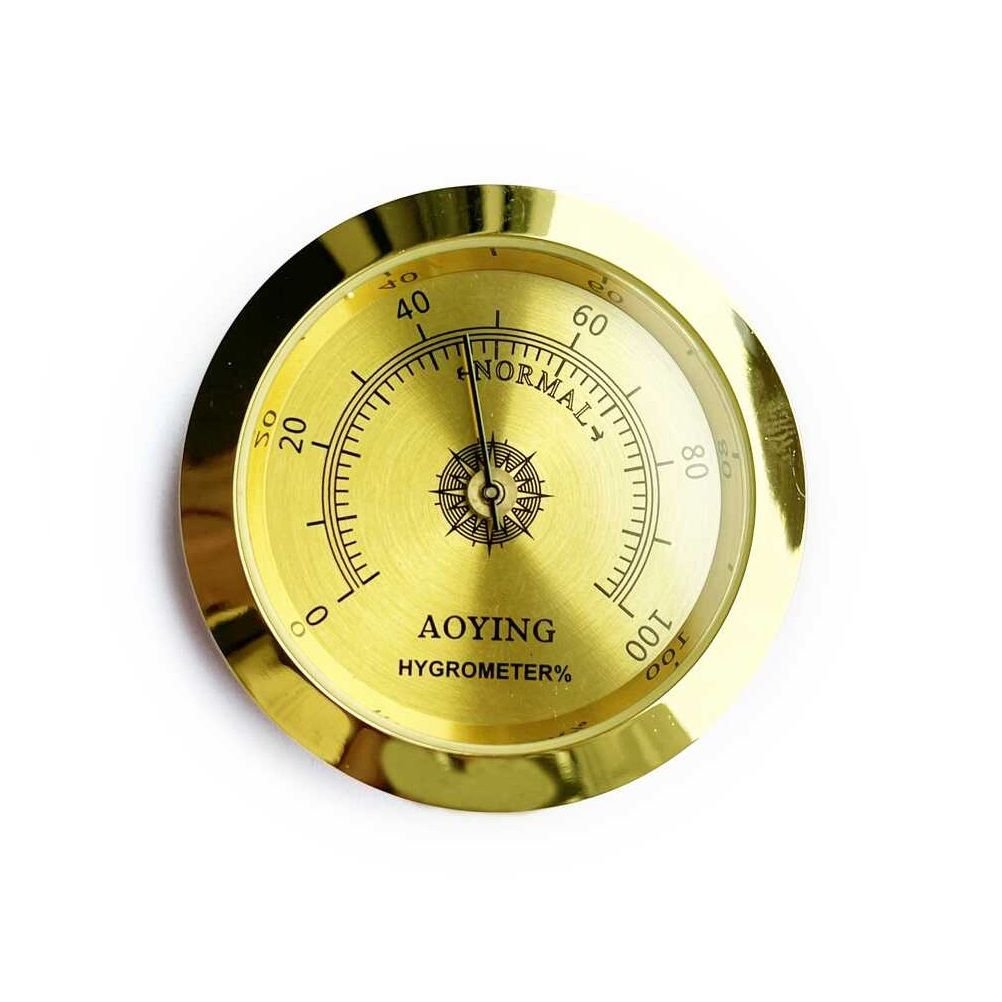 Nem Ölçer Higrometre. Analog. Metal Çerçeve. Sarı. 50 mm