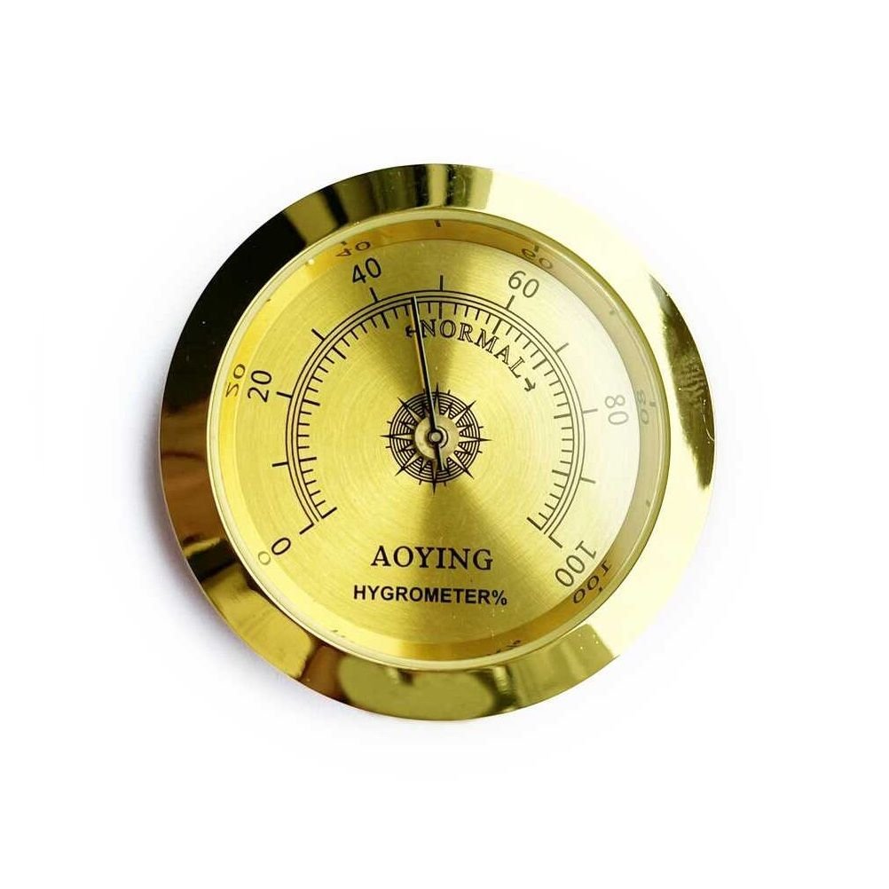 Nem Ölçer Higrometre. Analog. Metal Çerçeve. Sarı. 50 mm