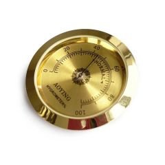 Nem Ölçer Higrometre. Analog. Metal Çerçeve. Sarı. 50 mm