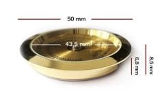 Nem Ölçer Higrometre. Analog. Metal Çerçeve. Sarı. 50 mm