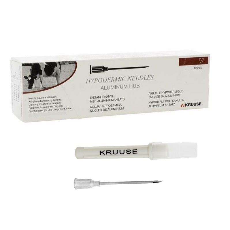 Kruuse Enjektör İğnesi (16Gx1½) 1,6x38 mm. Alüminyum Hub (100 Adet)