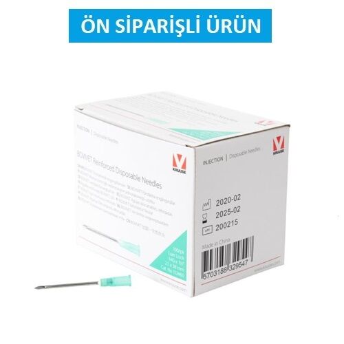 Bovivet Enjektör İğnesi. 2,1 x 38 mm (14G x 1½) Luer Lock. 100'lü Paket
