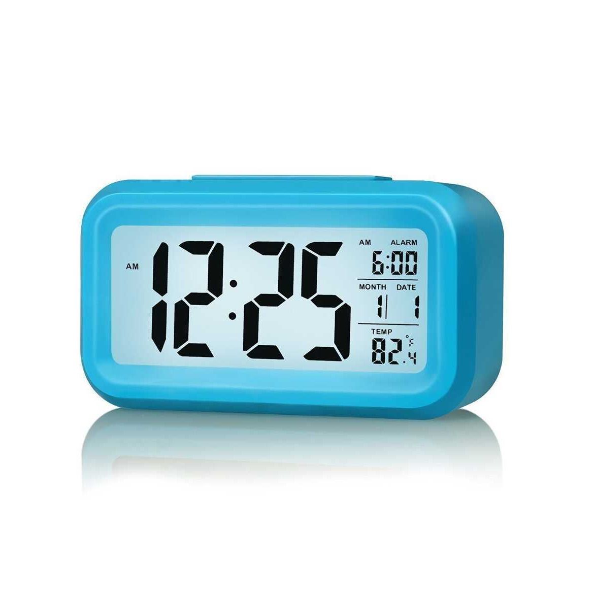 Masaüstü Saat Takvim Termometre. Mavi