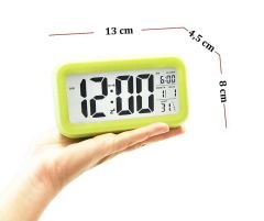 Masaüstü Saat Takvim Termometre. Yeşil