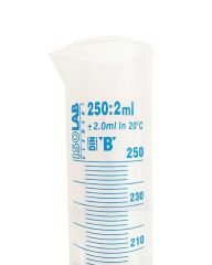 İsolab Plastik Mezür. 250 ml. Mavi Skala