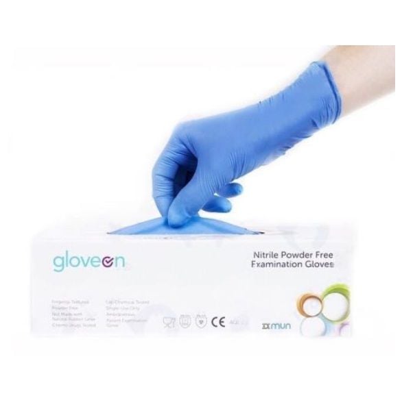 Gloveon Nitril Eldiven. Mavi. Pudrasız. Medium. 100/pk