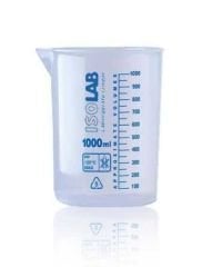 İsolab Ölçü Kabı Beher. Plastik. 1000ml. Mavi Skala