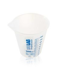 İsolab Ölçü Kabı Beher. Plastik. 1000ml. Mavi Skala