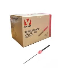Kruuse Kan Alma İğnesi. 1.2x38 mm (18G x 1½) Pembe (100 Adet)