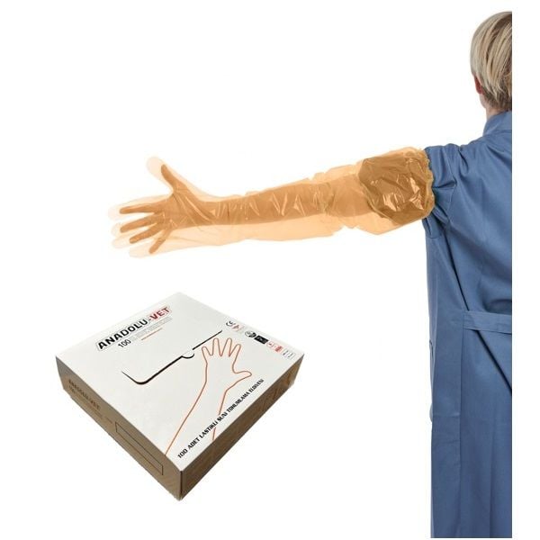 Suni Tohumlama Eldiveni. Lastikli. 90 cm (100 Adet)