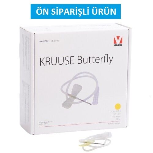 Kruuse Kelebek Set. 19G. Sarı. Luer Lock ( 50 Adet )