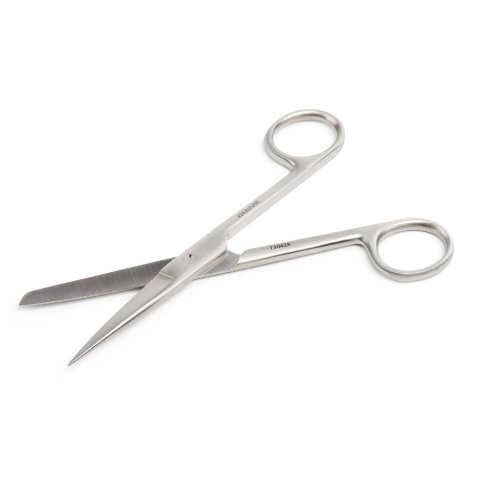 Kruuse-Vet Standart Makas. 14,5 cm / 5.7, Künt / Sivri. Düz