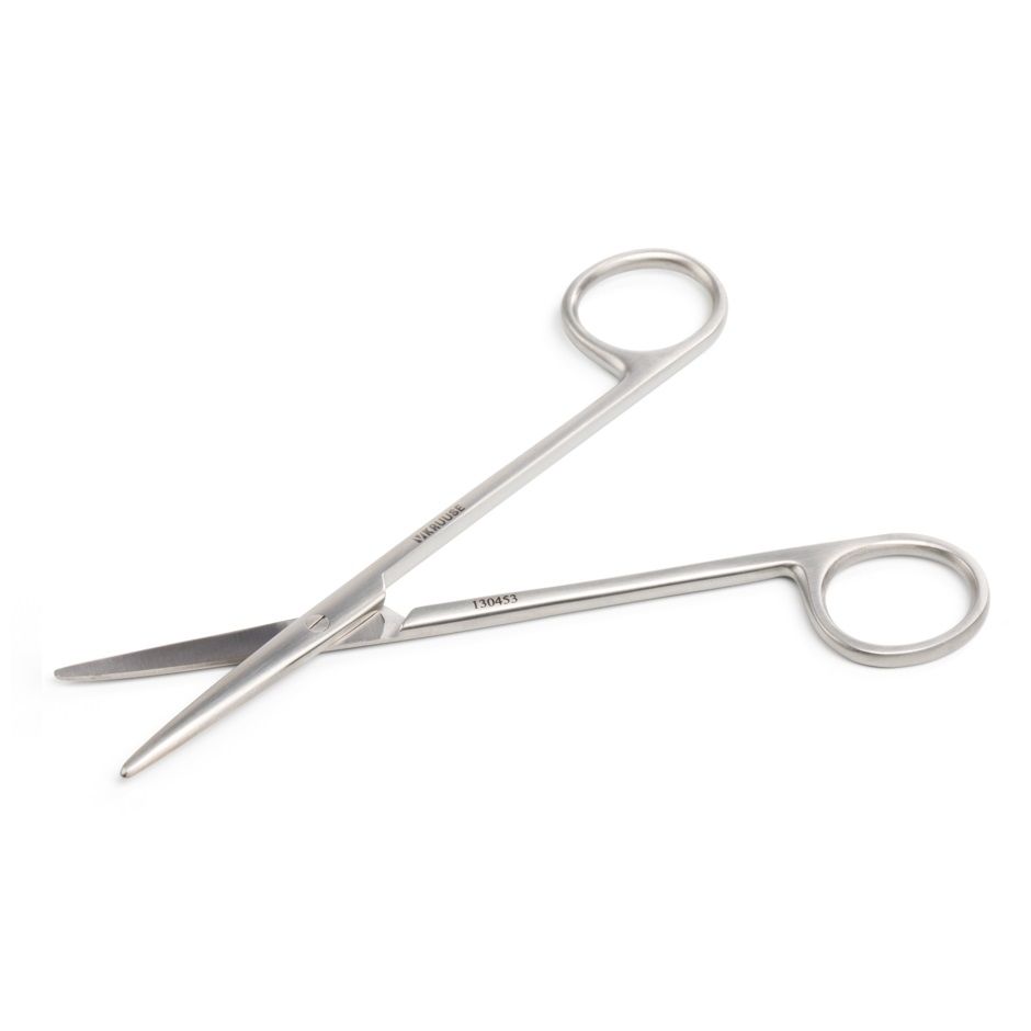 Kruuse-Vet Metzenbaum Makas. 14,5 cm / 5.7, Künt / Künt. Düz