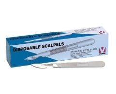 Kruuse-Vet Disposable Plastik Saplı Bistüri No:22 (10'lu Paket)