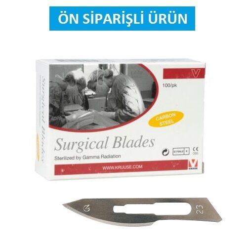 Kruuse-Vet Bistüri Ucu. No:23. Karbon Çelik ( 100 Adet )