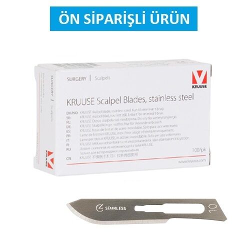 Kruuse-Vet Bistüri Ucu. No:10. Paslanmaz Çelik ( 100 Adet )