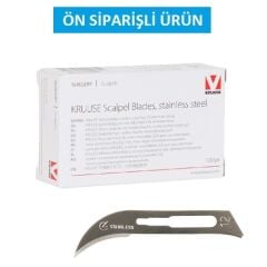 Kruuse-Vet Bistüri Ucu. No:12. Paslanmaz Çelik ( 100 Adet )