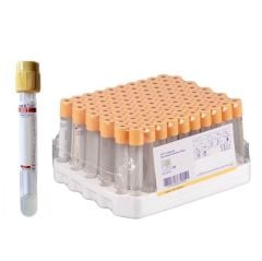 Kan Alma Tüpü. 5 ml. Jelli. Sarı Kapaklı (100 Adet)