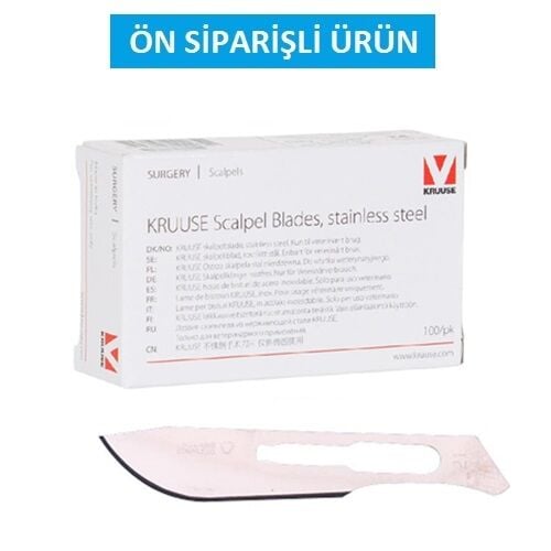 Kruuse-Vet Bistüri Ucu. No:21. Paslanmaz Çelik ( 100 Adet )