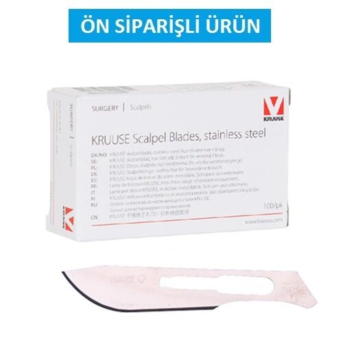 Kruuse-Vet Bistüri Ucu. No:21. Paslanmaz Çelik ( 100 Adet )