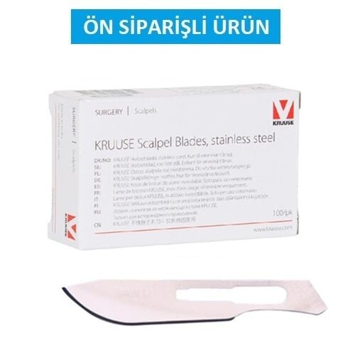 Kruuse-Vet Bistüri Ucu. No:22. Paslanmaz Çelik ( 100 Adet )