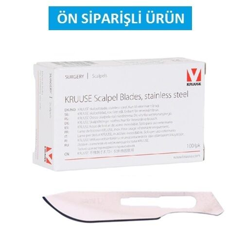 Kruuse-Vet Bistüri Ucu. No:22. Paslanmaz Çelik ( 100 Adet )