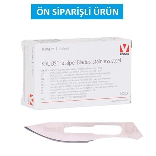Kruuse-Vet Bistüri Ucu. No:23. Paslanmaz Çelik ( 100 Adet )
