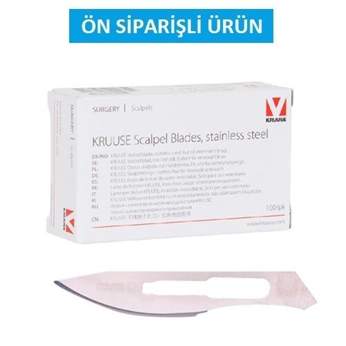 Kruuse-Vet Bistüri Ucu. No:23. Paslanmaz Çelik ( 100 Adet )