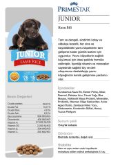 PRIMESTAR Yavru Köpek Maması (Lamb&Rice) 15 kg