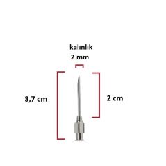 Kruuse Çelik Enjektör İğnesi (14Gx3/4) 2 mm çap, 2 cm uzunluk