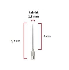Kruuse Çelik Enjektör İğnesi (15Gx1½) 1.8 mm çap, 4 cm uzunluk