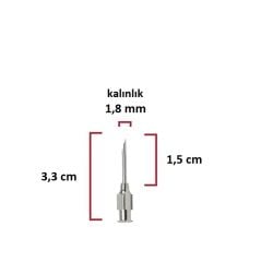 Kruuse Çelik Enjektör İğnesi (15Gx5/8) 1.8 mm çap, 1.5 cm uzunluk