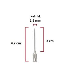 Kruuse Çelik Enjektör İğnesi (16Gx1¼) 1.6 mm çap, 3 cm uzunluk