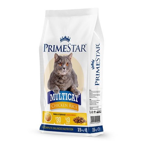 PRIMESTAR Yetişkin Kedi Maması Multicat (Chicken Rice) 15 kg
